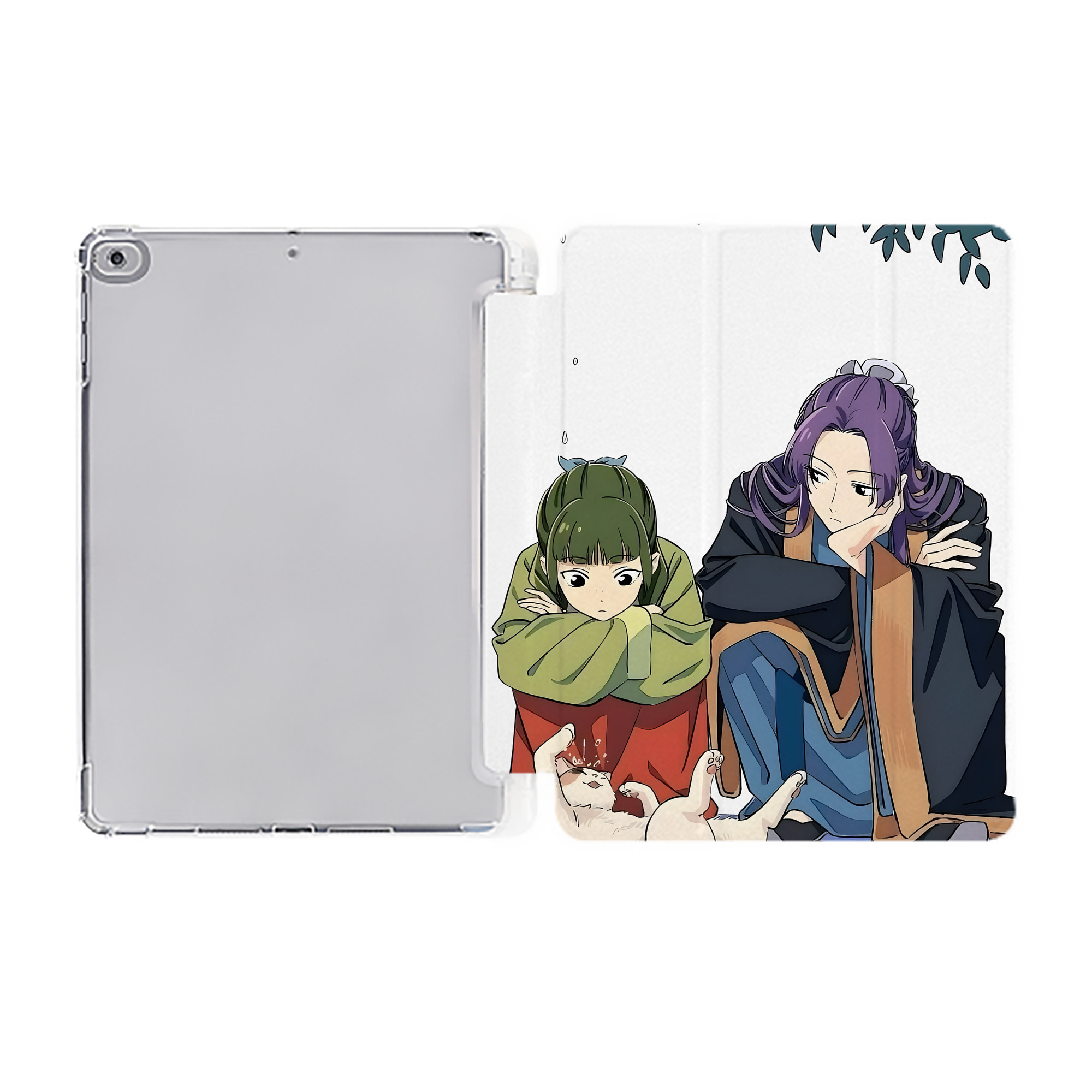 （画像用） 薬屋のひとりごと The Apothecary Diaries IPad ケース ペン収納付き 三つ折りスタンド PUレザー×シリコン 対応機種9.5/10.5/10.9インチ